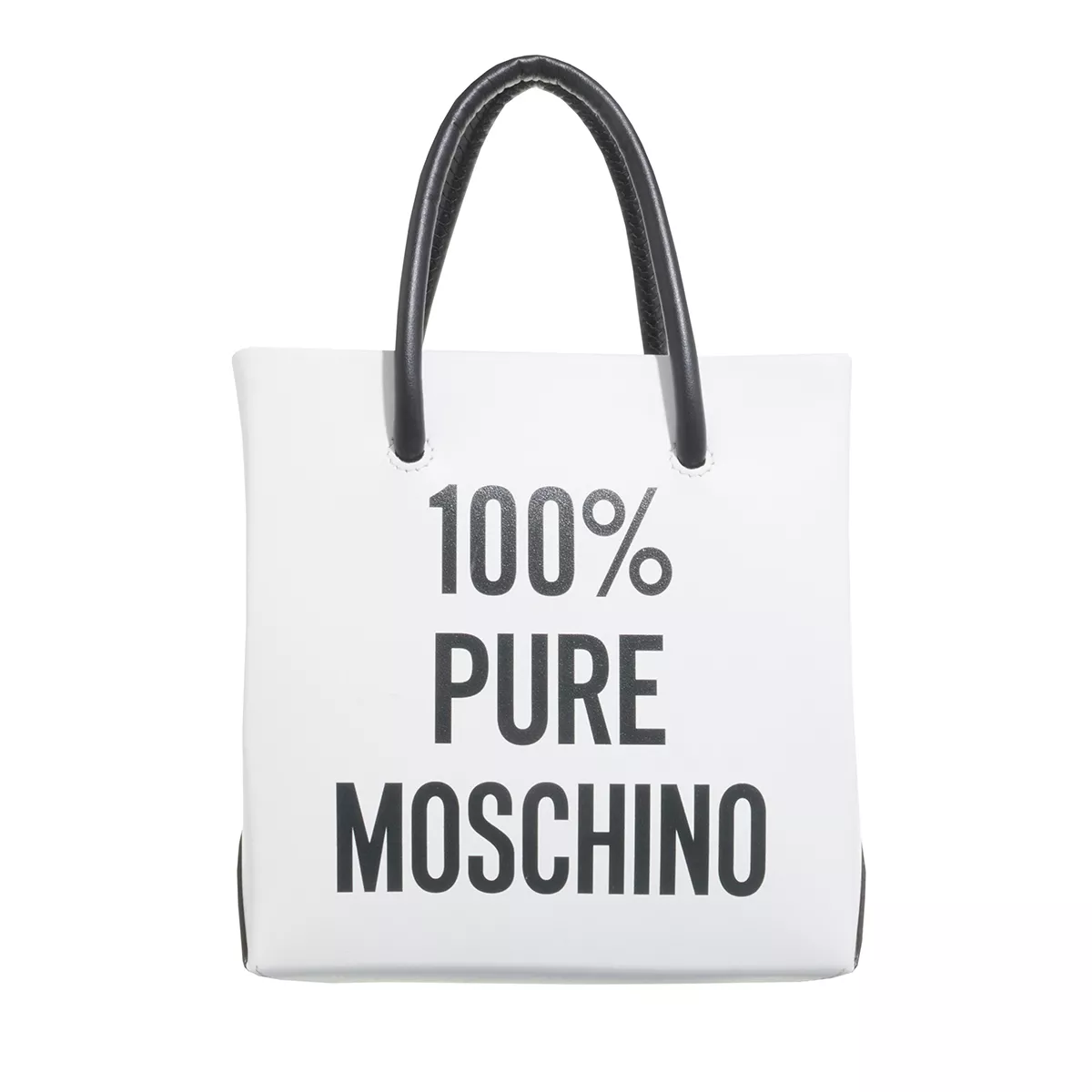 Minimalistische weiße Schultertasche mit Riemen