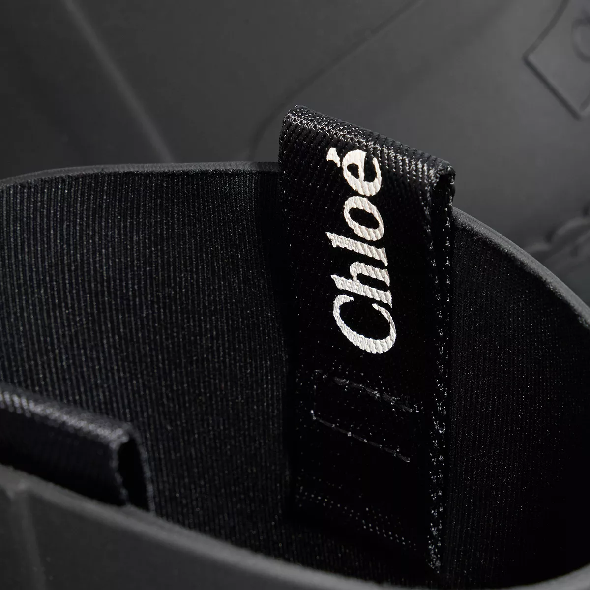 Chloé Raina Schwarzer Regenstiefel