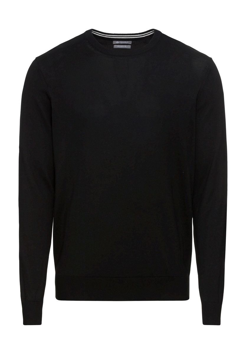 Klassischer Baumwollpullover mit Rundhalsausschnitt