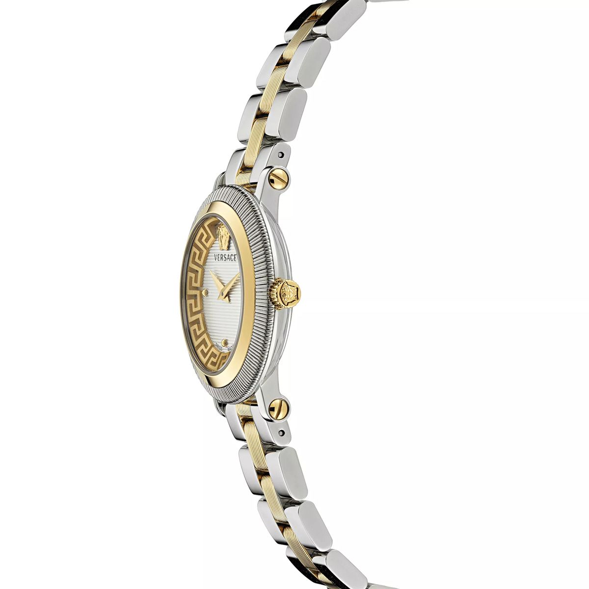 Zweifarbige Schweizer Armbanduhr