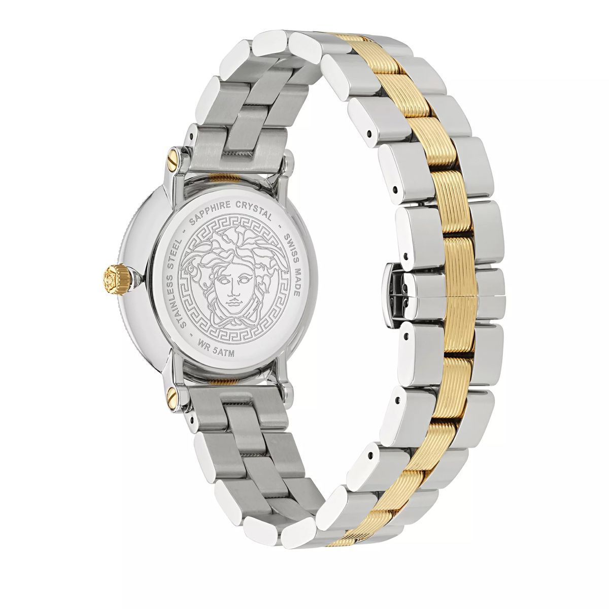 Zweifarbige Schweizer Armbanduhr