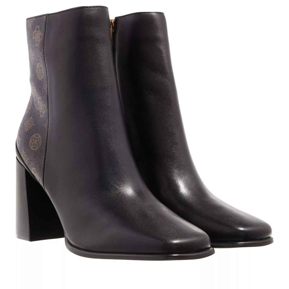 Schwarze Stiefeletten mit Absatz