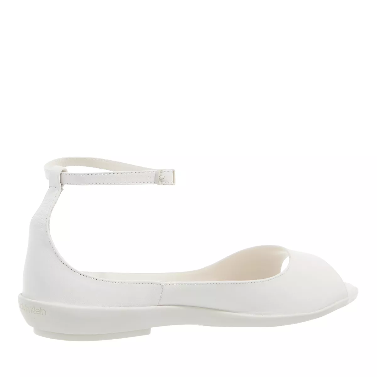 Peep Toe Ballerinas mit Knöchelriemen