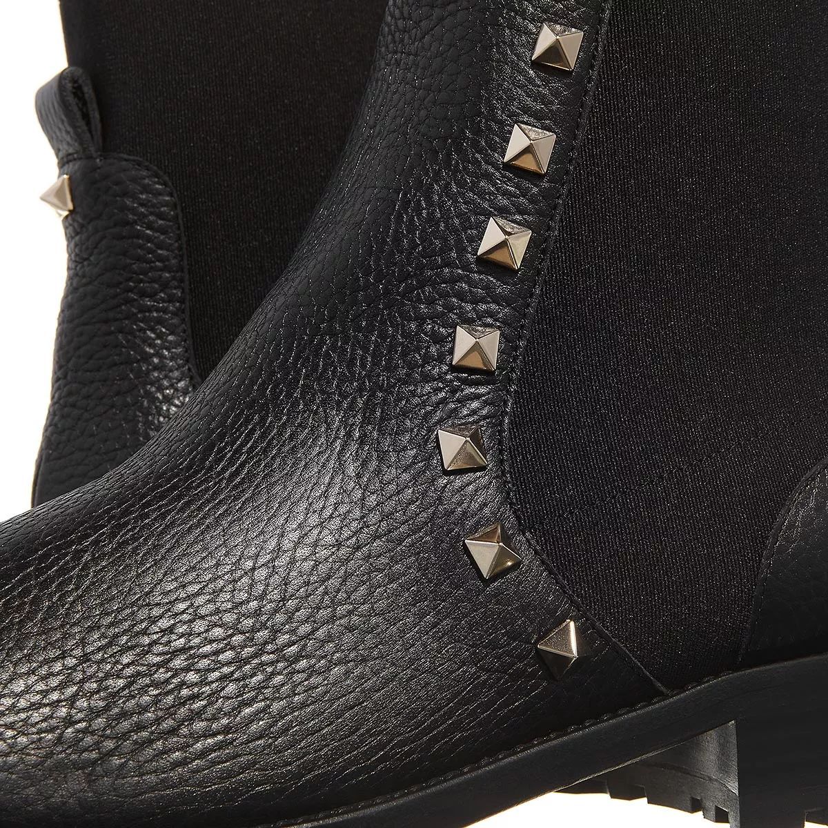 Chelsea-Stiefel aus Leder mit Nieten