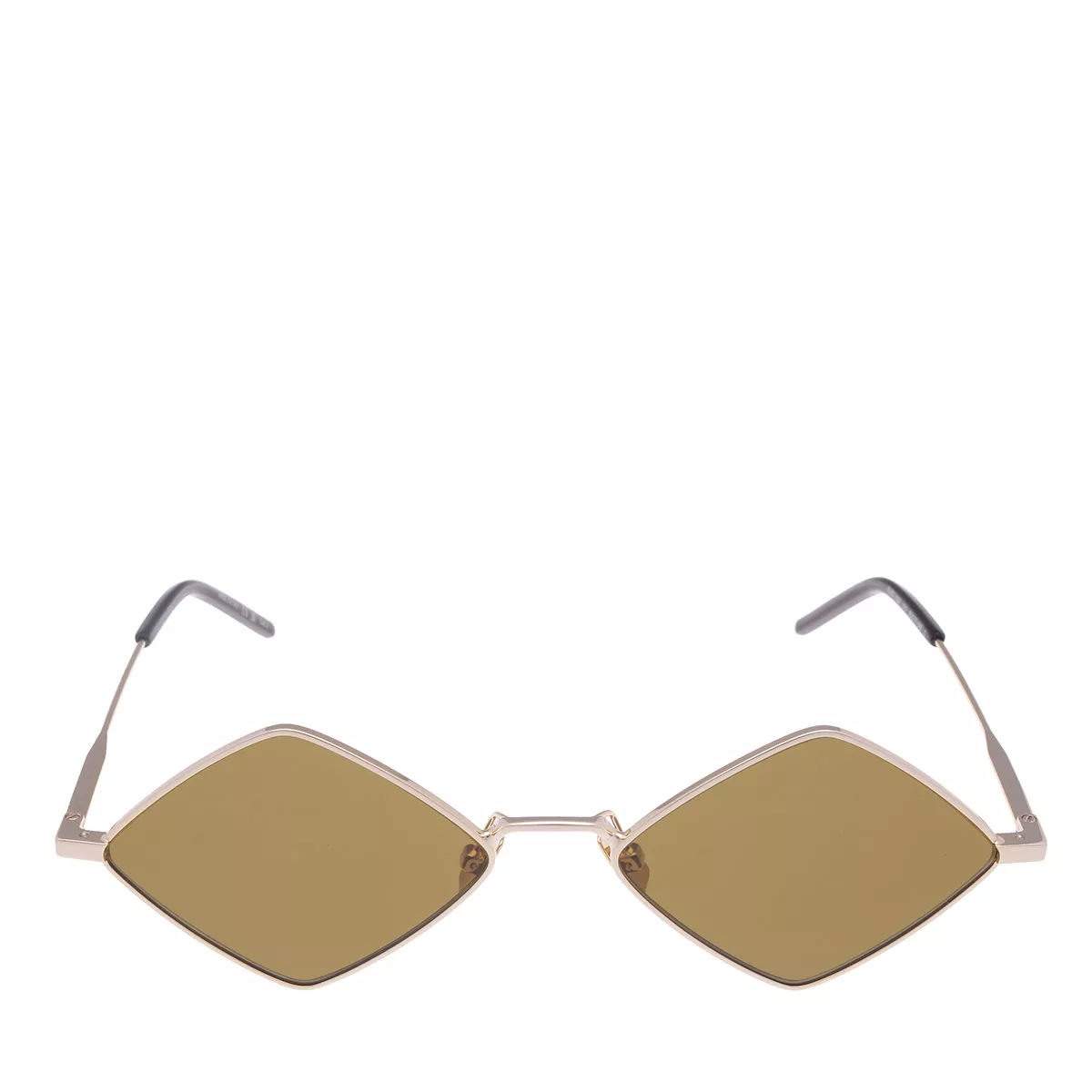 Geometrische Sonnenbrille mit goldenem Metallrahmen