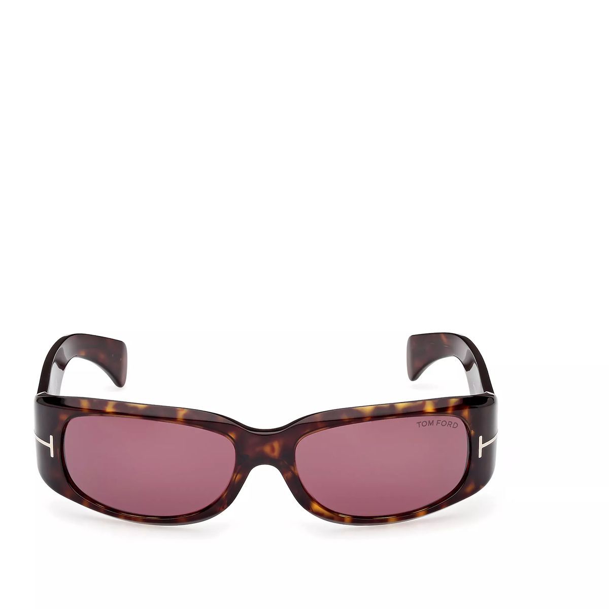 Sonnenbrille mit Schildpattrahmen und pinkfarbenen Gläsern