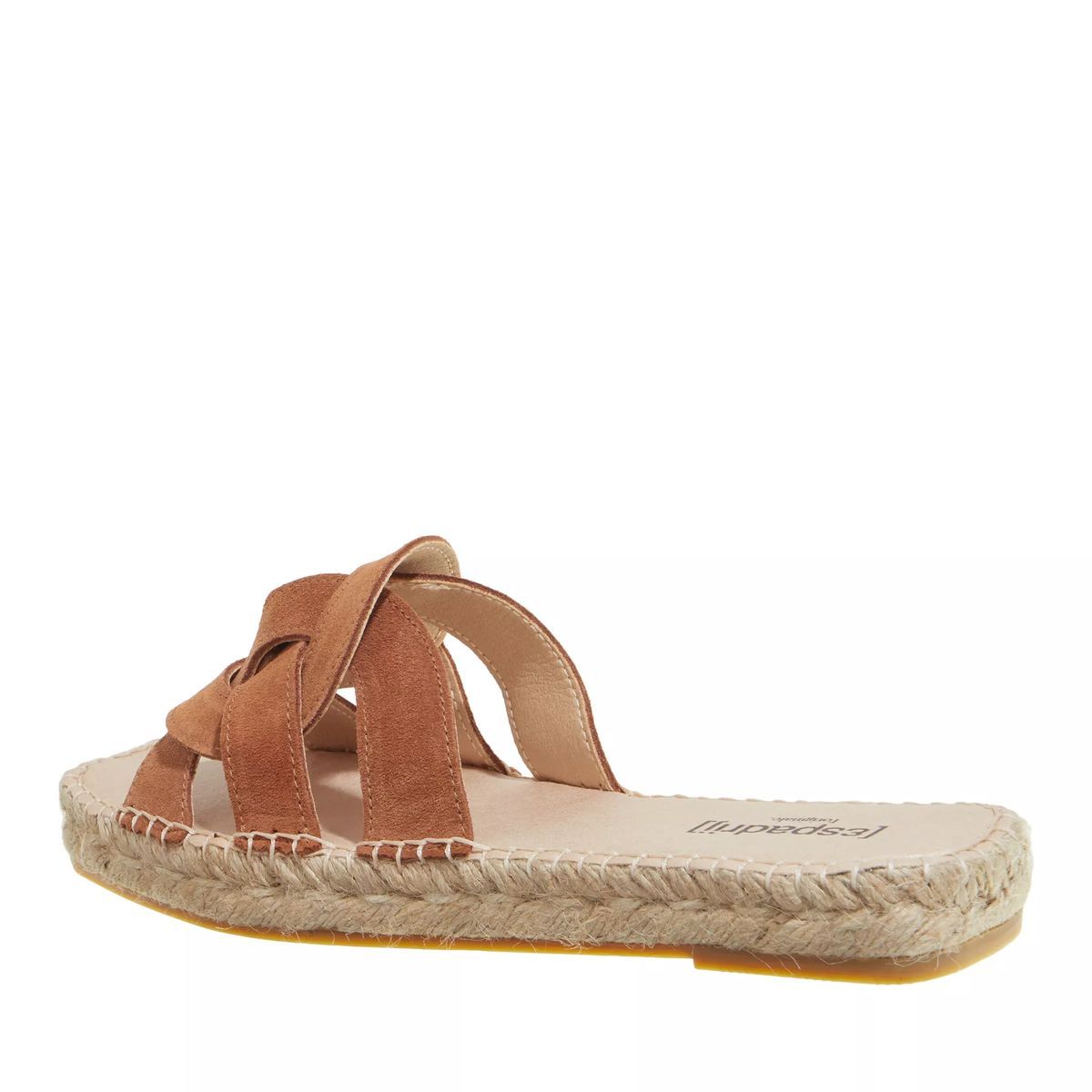 Espadrille Plateau Sandale mit Wildlederriemen