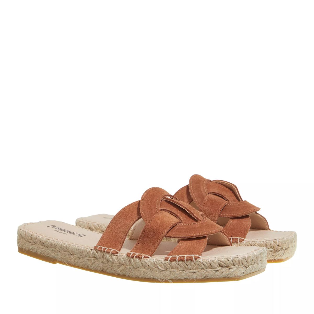 Espadrille Plateau Sandale mit Wildlederriemen