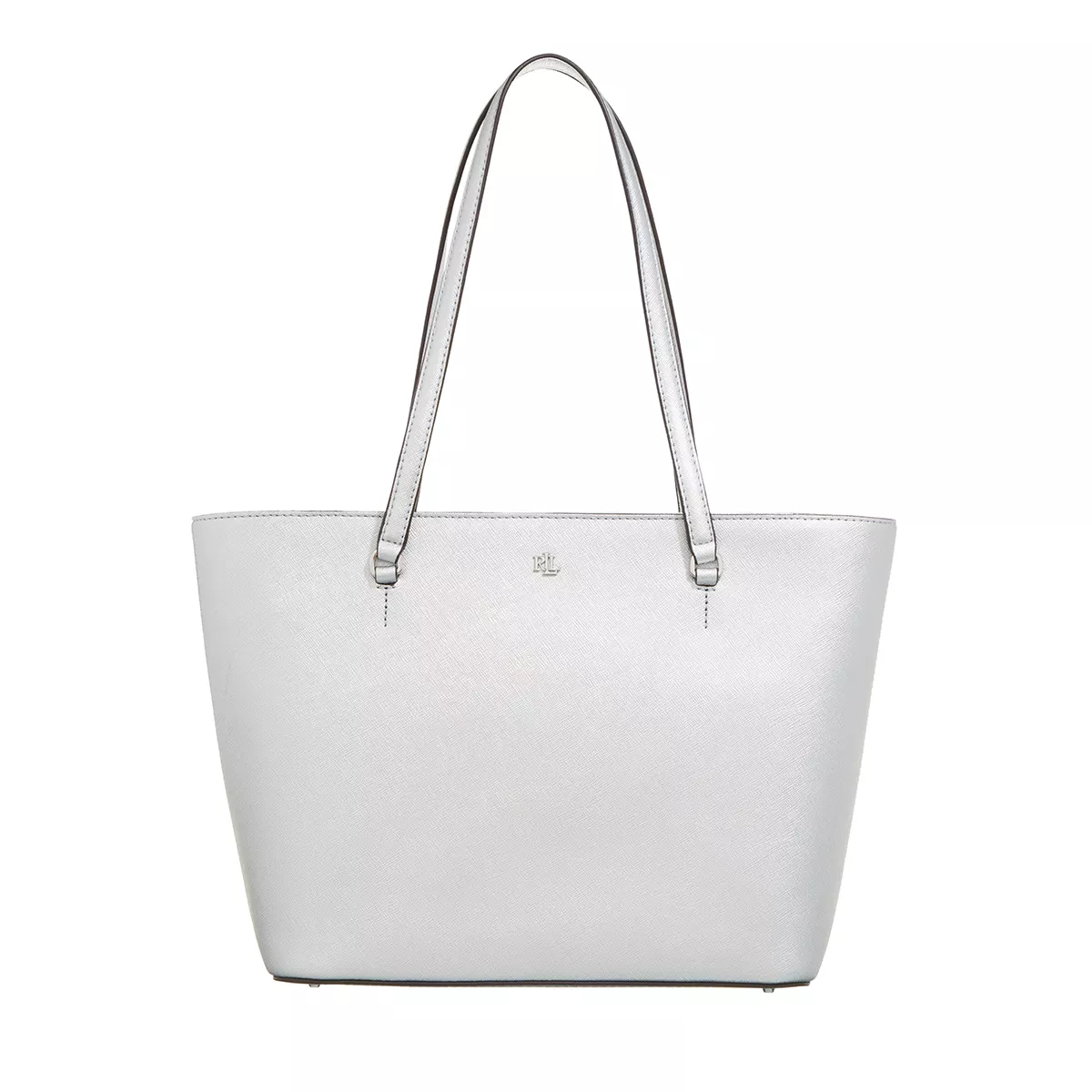 Silberfarbene metallische Medium Shopper Tote Bag