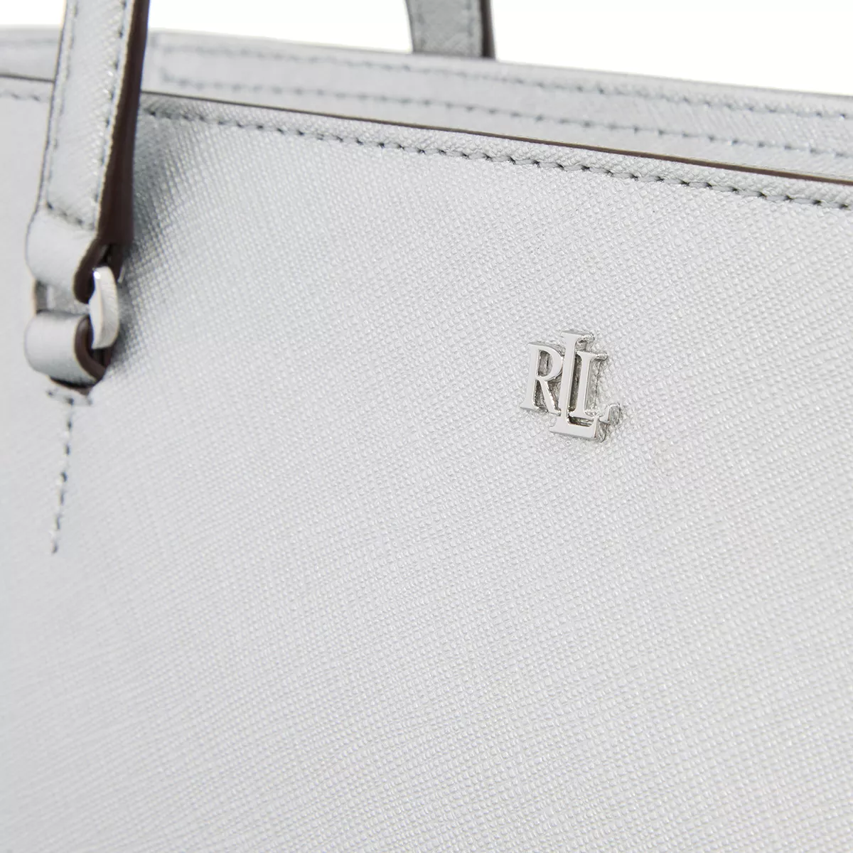 Silberfarbene metallische Medium Shopper Tote Bag