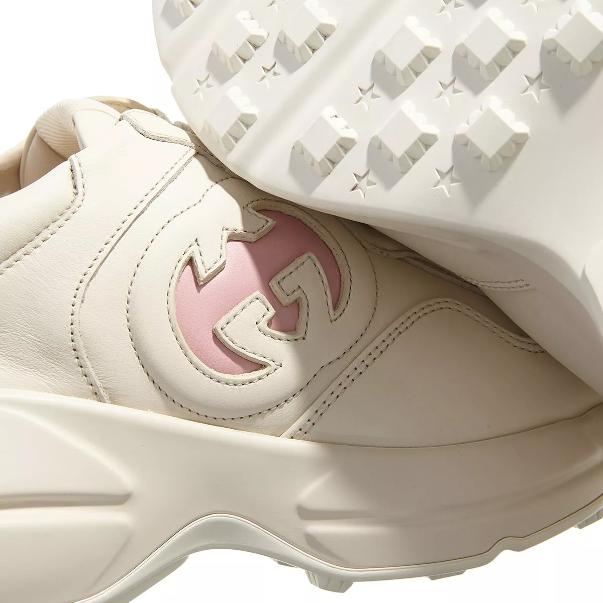 Klobige Leder-Fashion-Sneakers