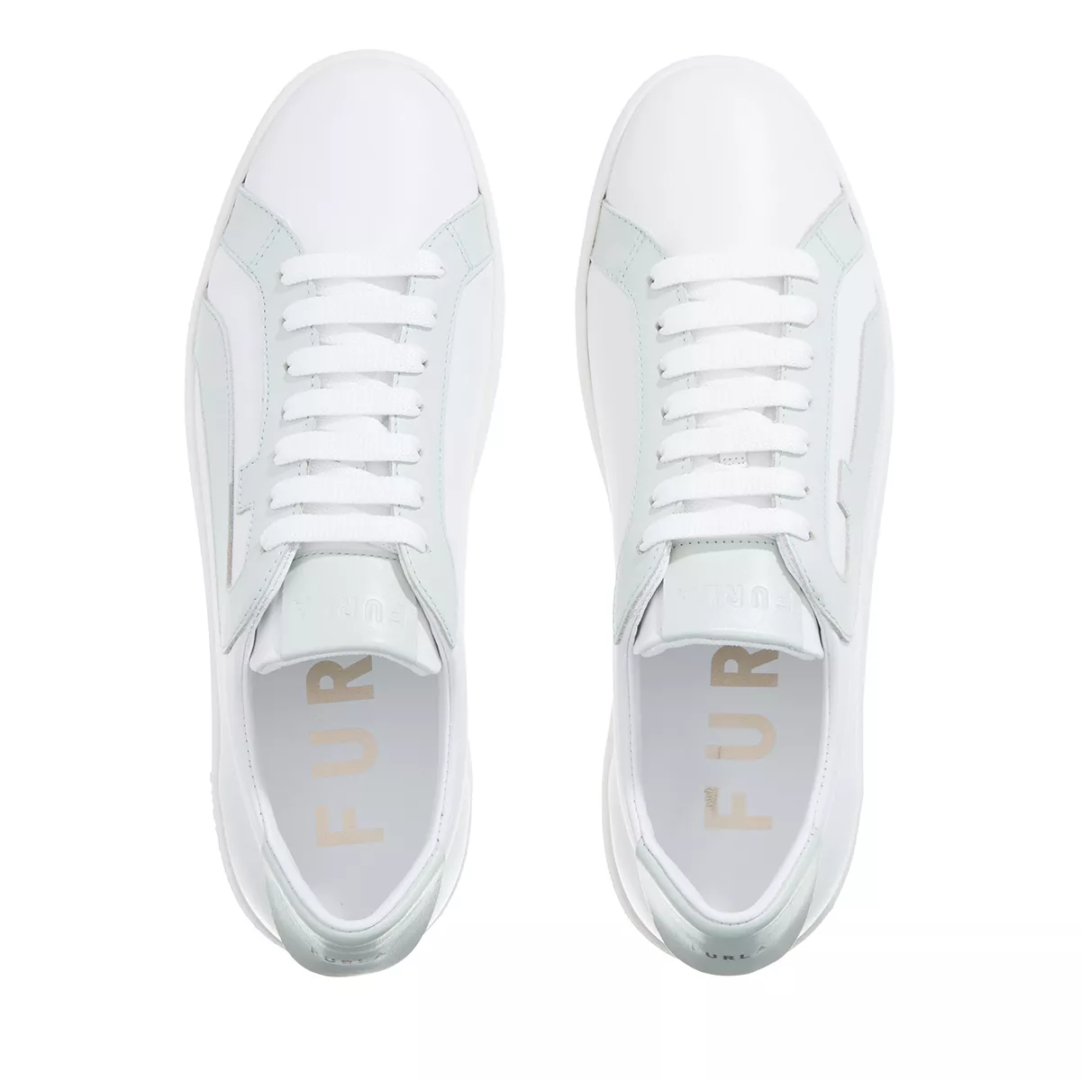 Weißer Leder-Schnür-Fashion-Sneaker