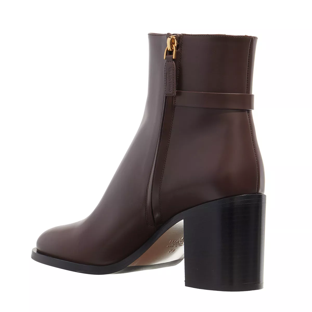 VLogo Leder-Stiefeletten