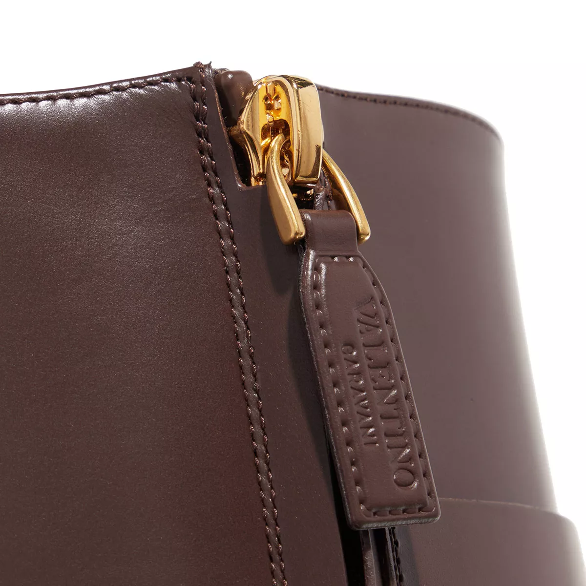 VLogo Leder-Stiefeletten