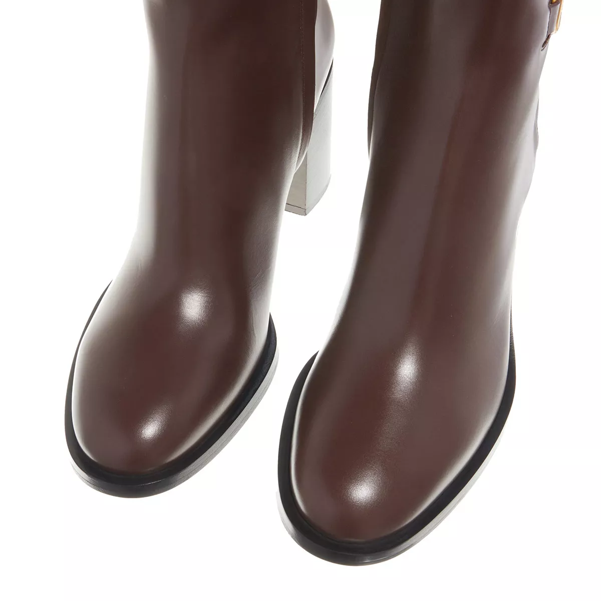 VLogo Leder-Stiefeletten