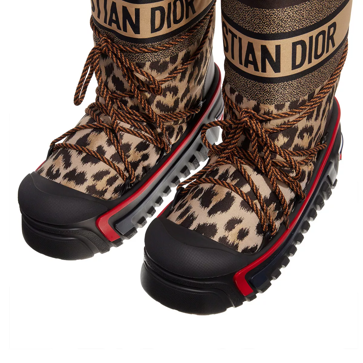 Ankle Schneestiefel mit Leopardenmuster und Plateau