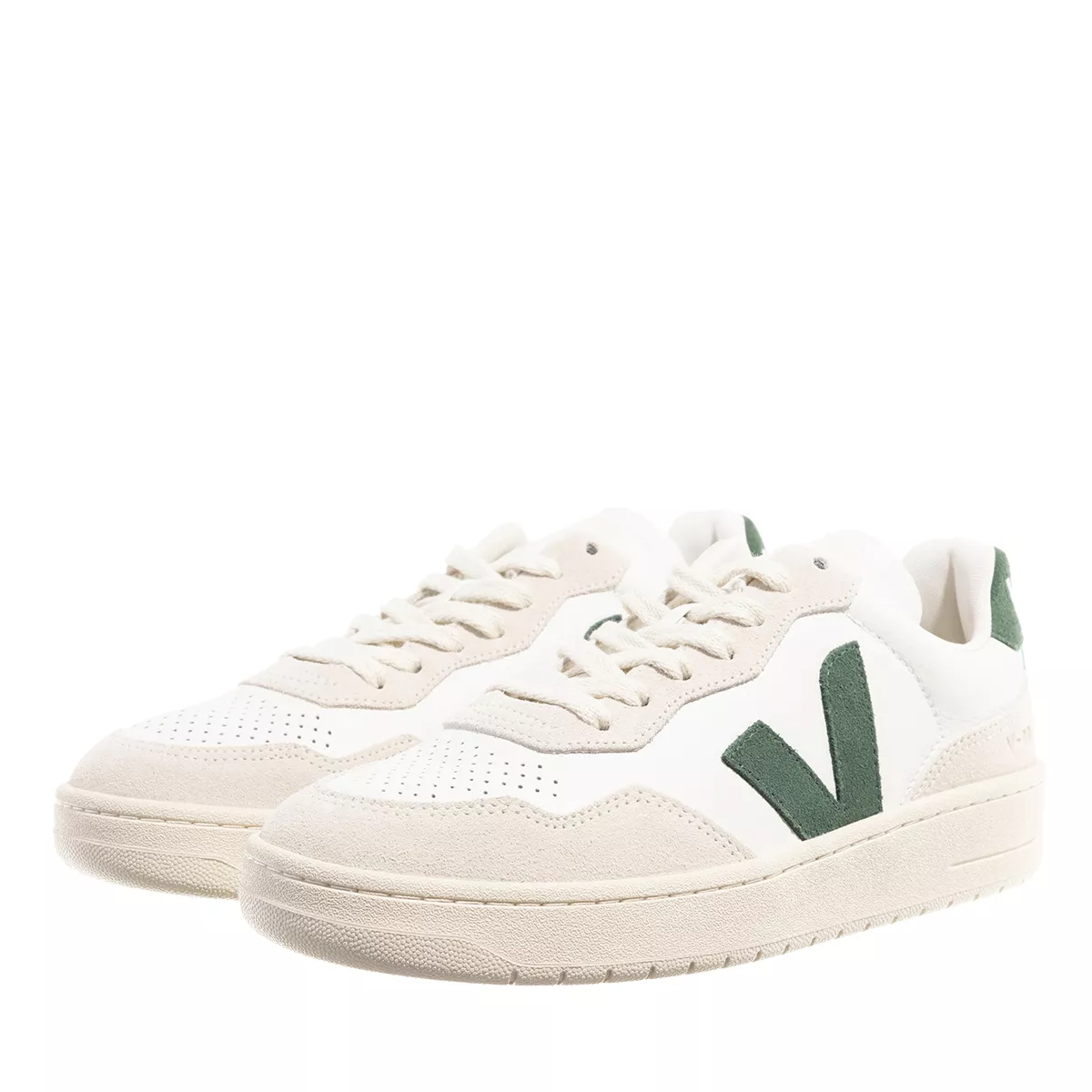 Low-Top Leder Sneaker mit Wildleder-Detail
