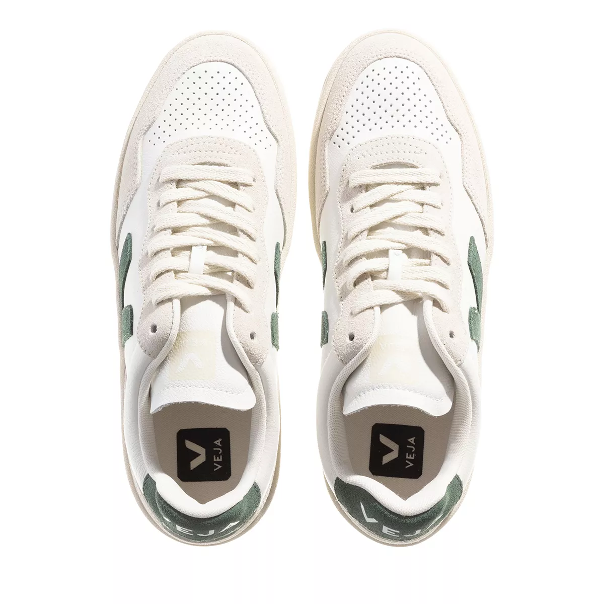 Low-Top Leder Sneaker mit Wildleder-Detail