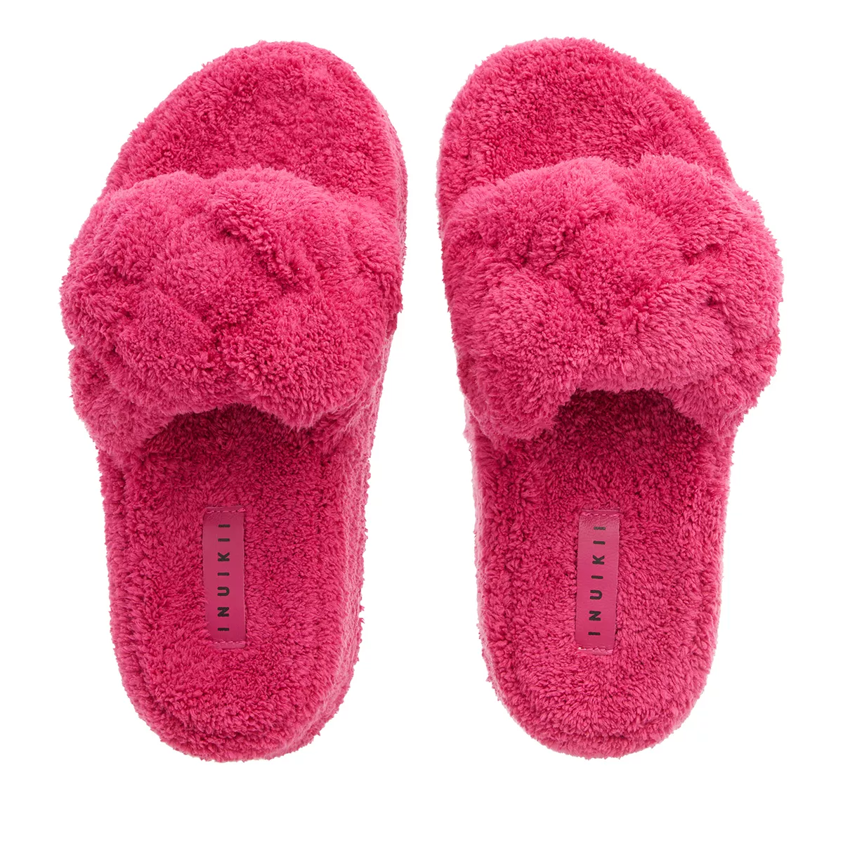 Geflochtene Teddy Plateau Pantoletten