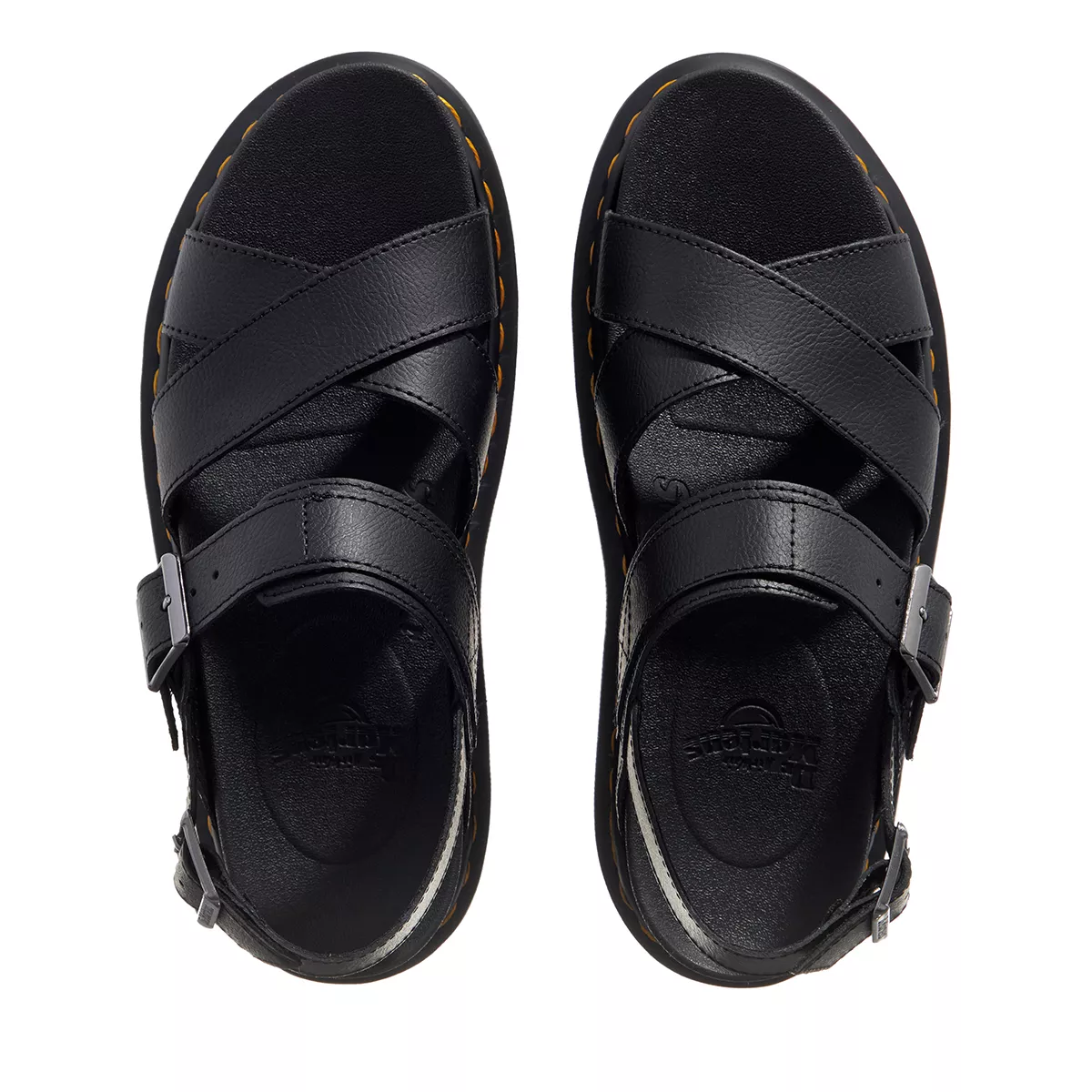 Plateausandalen aus Leder mit Riemen