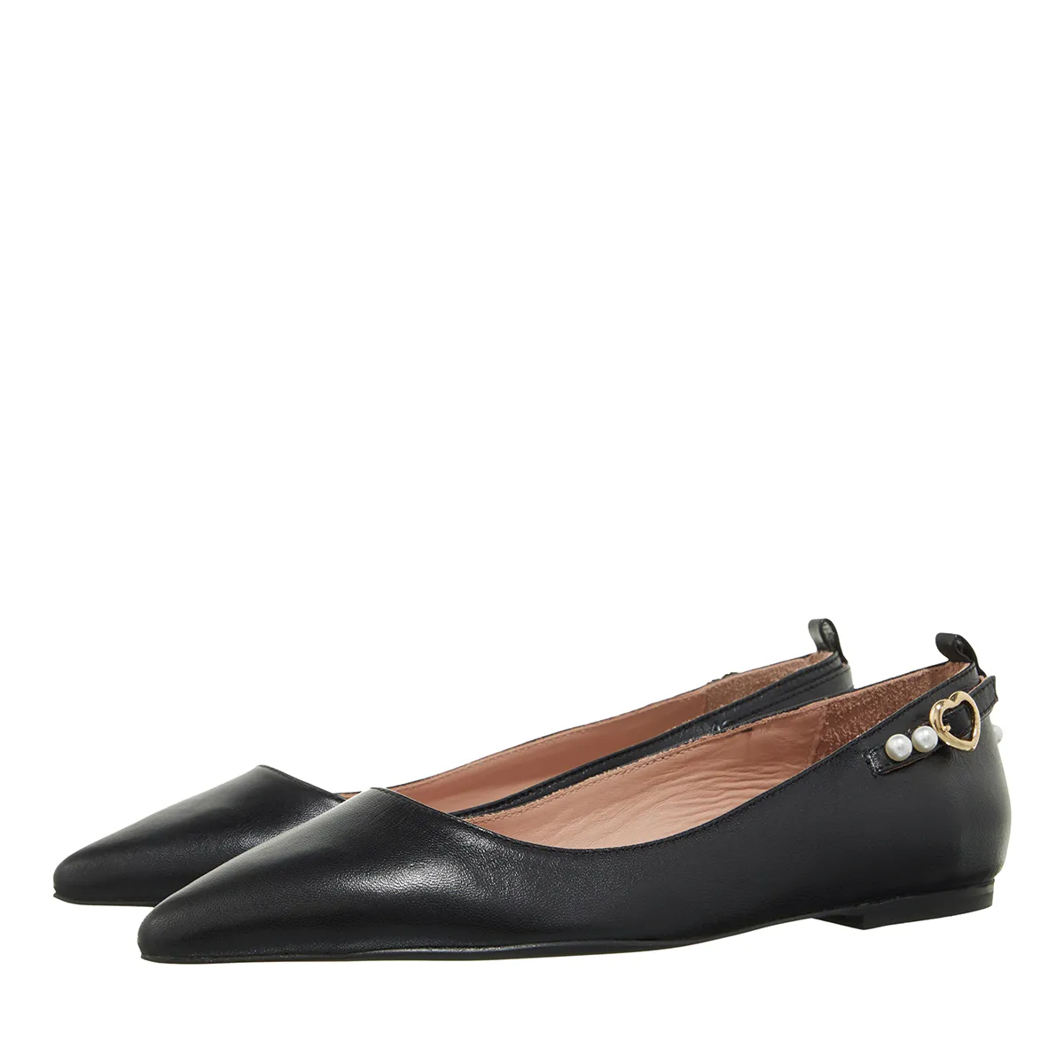 Schwarze Ballerinas mit spitzer Zehenpartie