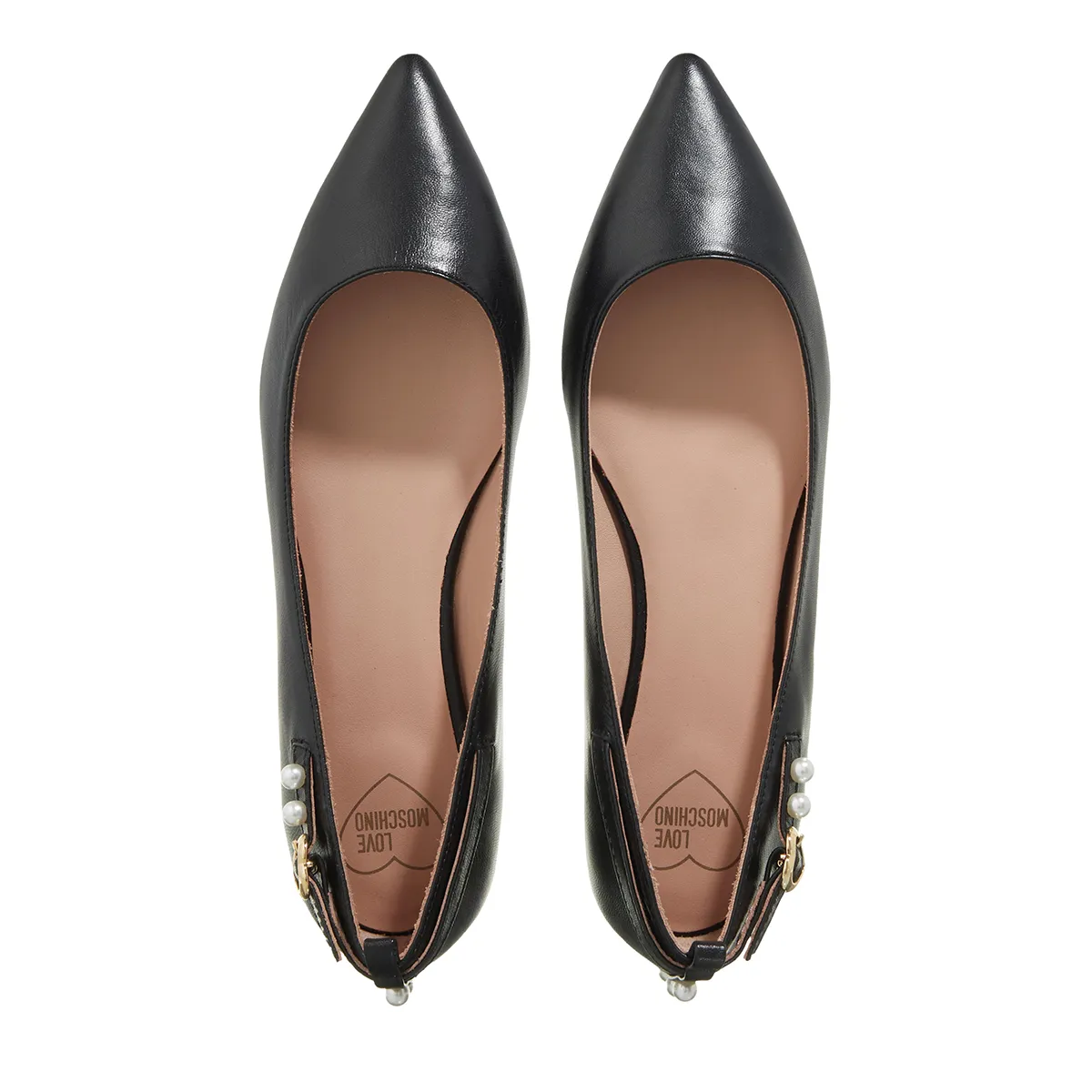 Schwarze Ballerinas mit spitzer Zehenpartie