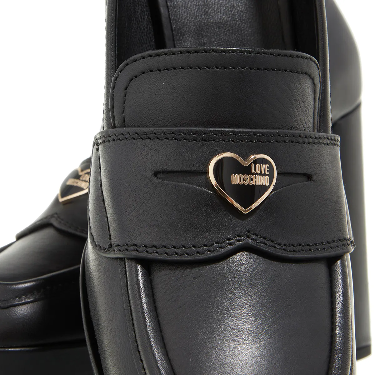 Plateau-Loafer-Pumps mit Herzdetail