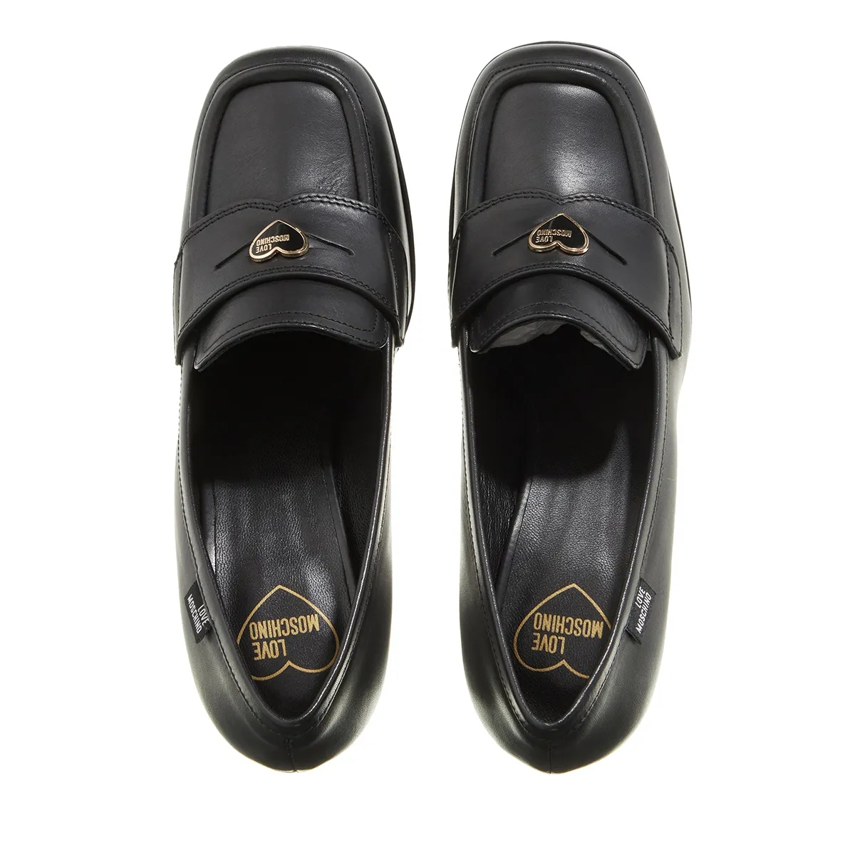 Plateau-Loafer-Pumps mit Herzdetail