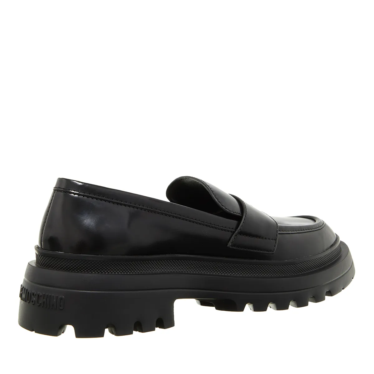 Schwarzer Penny Loafer mit Chunky Sohle