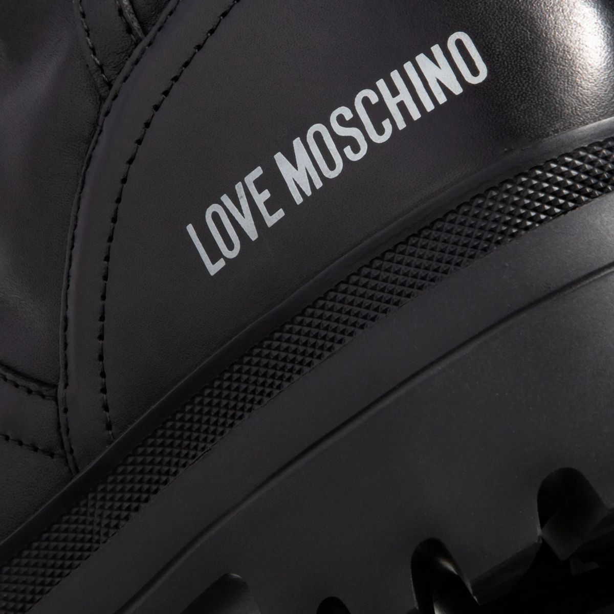 Love Moschino Schwarze Halbschaftstiefel