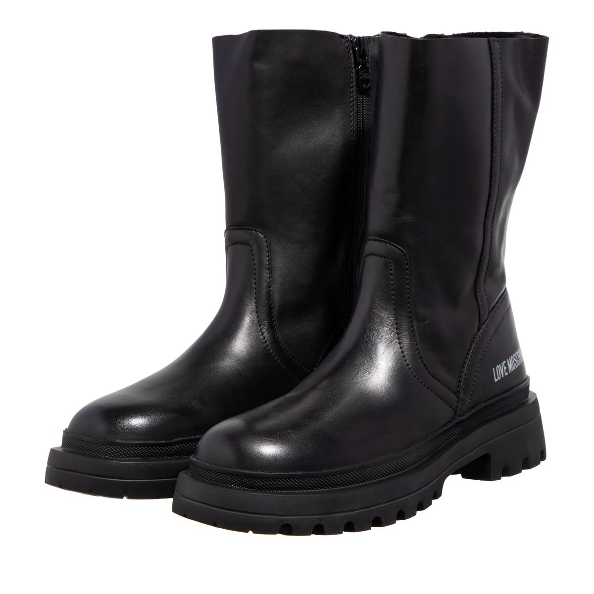 Love Moschino Schwarze Halbschaftstiefel