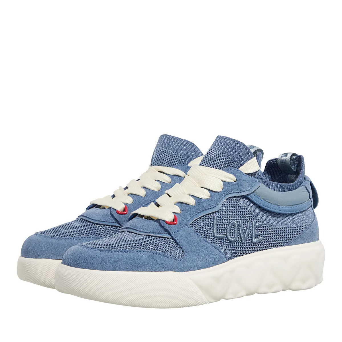 Blaue Low-Top Mode-Sneakers