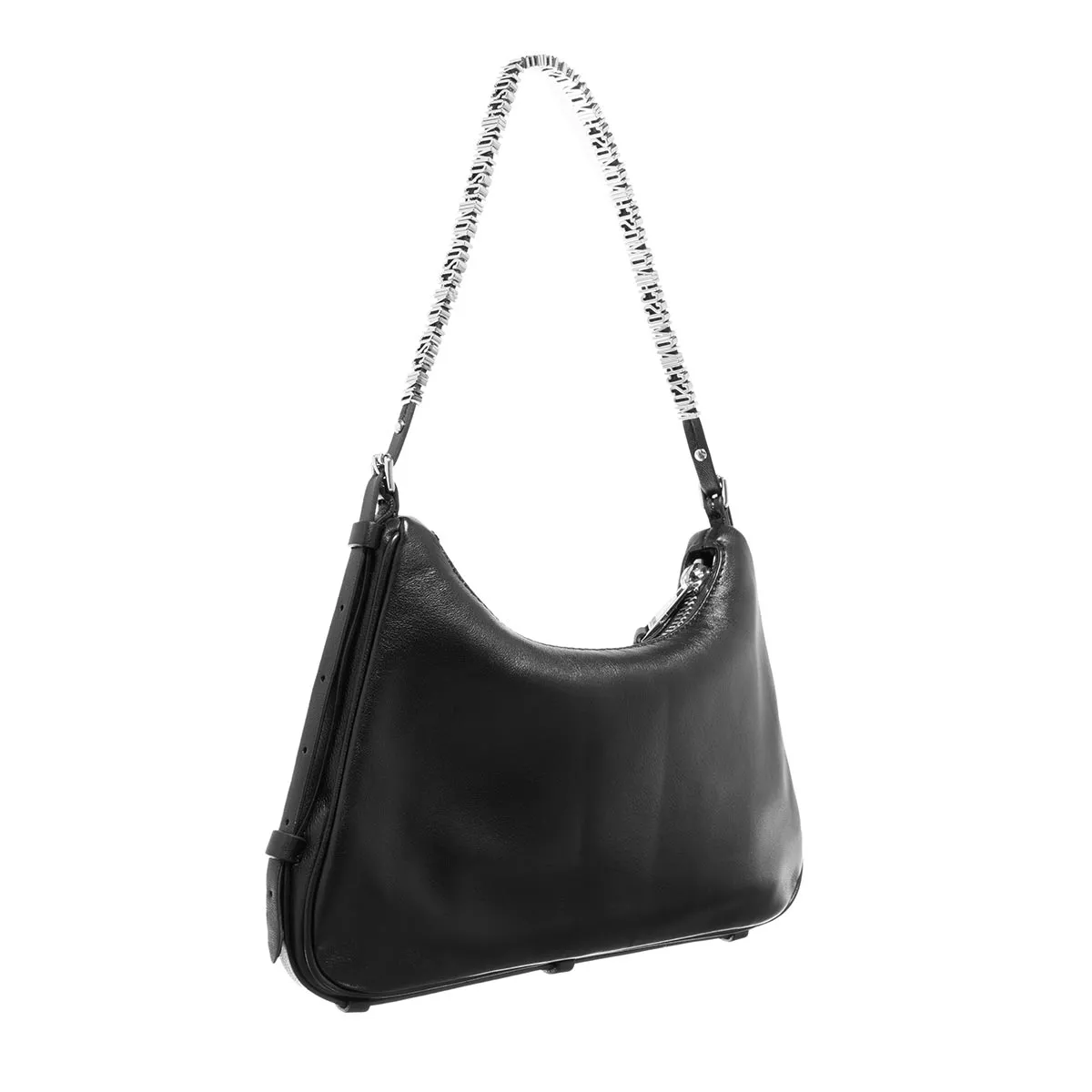 Mini Hobo-Tasche aus Leder mit Kettenriemen