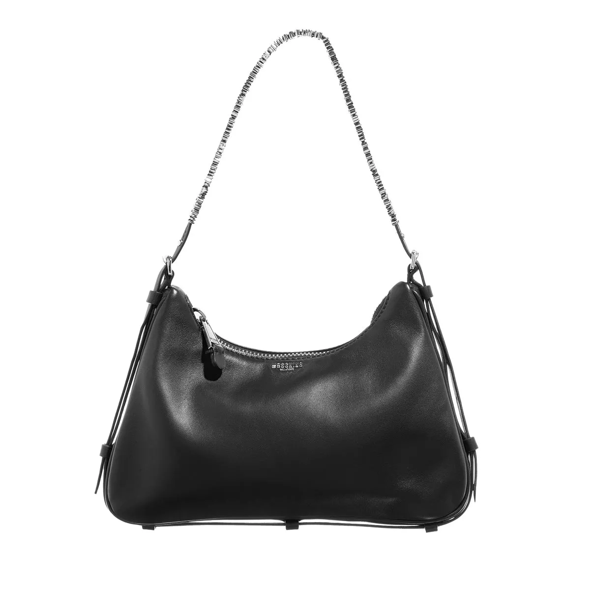 Mini Hobo-Tasche aus Leder mit Kettenriemen
