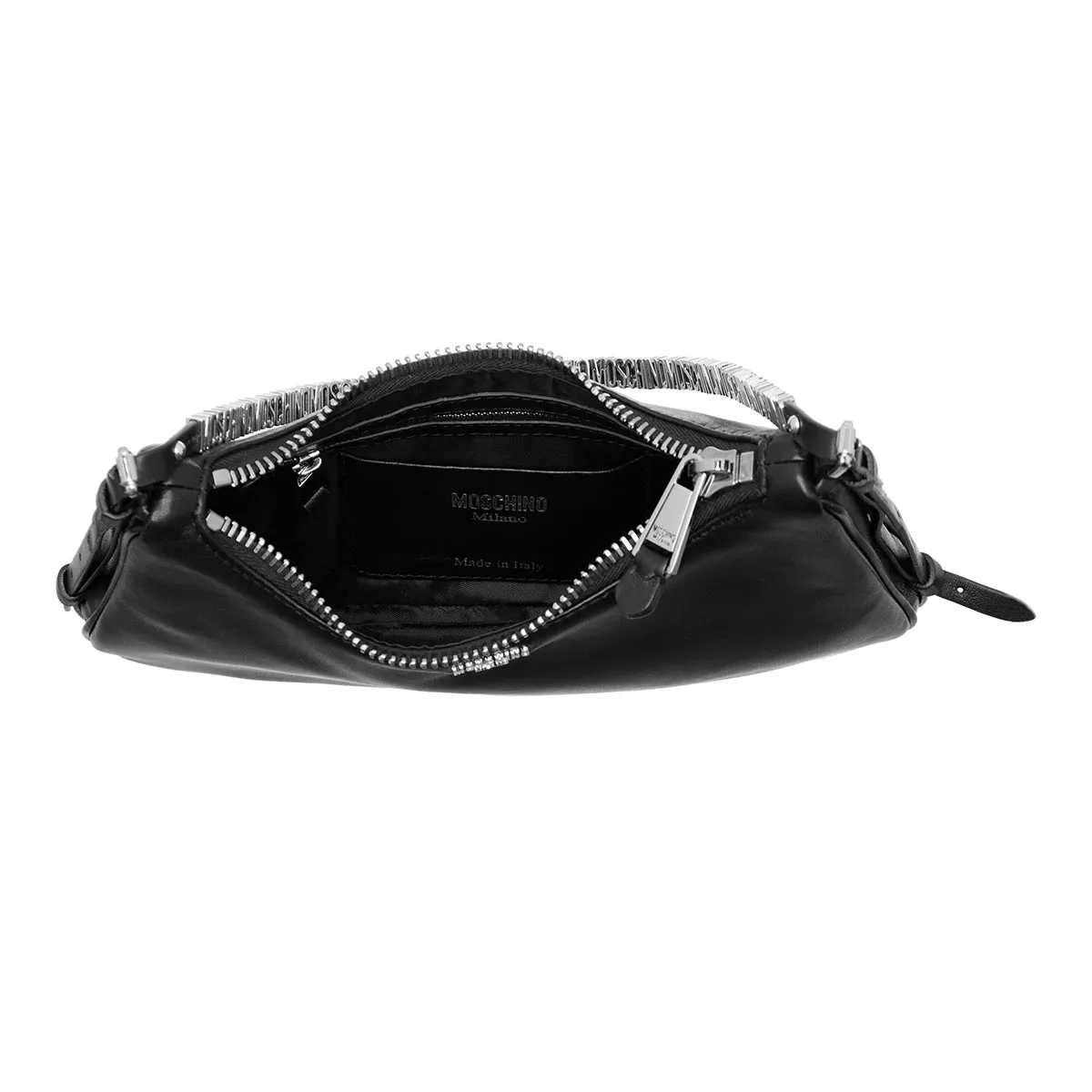 Mini Hobo-Tasche aus Leder mit Kettenriemen