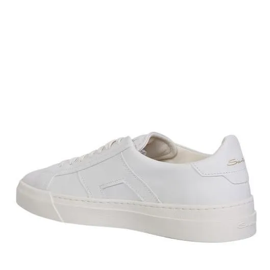Weiße Leder-Panel-Sneakers