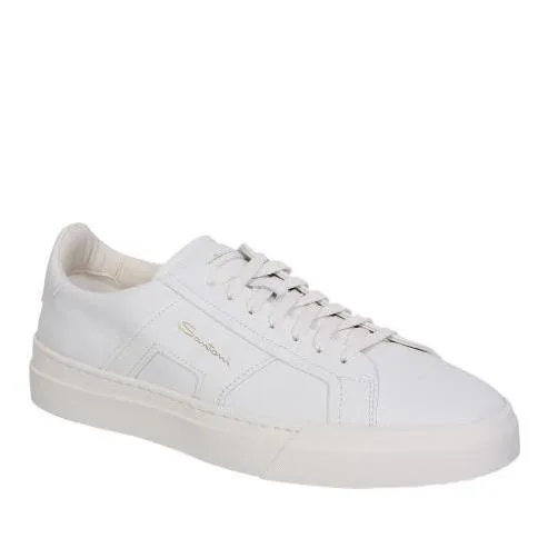 Weiße Leder-Panel-Sneakers