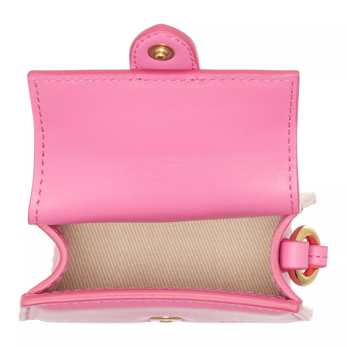 Mini Kartenhalter aus Leder mit Schlüsselband
