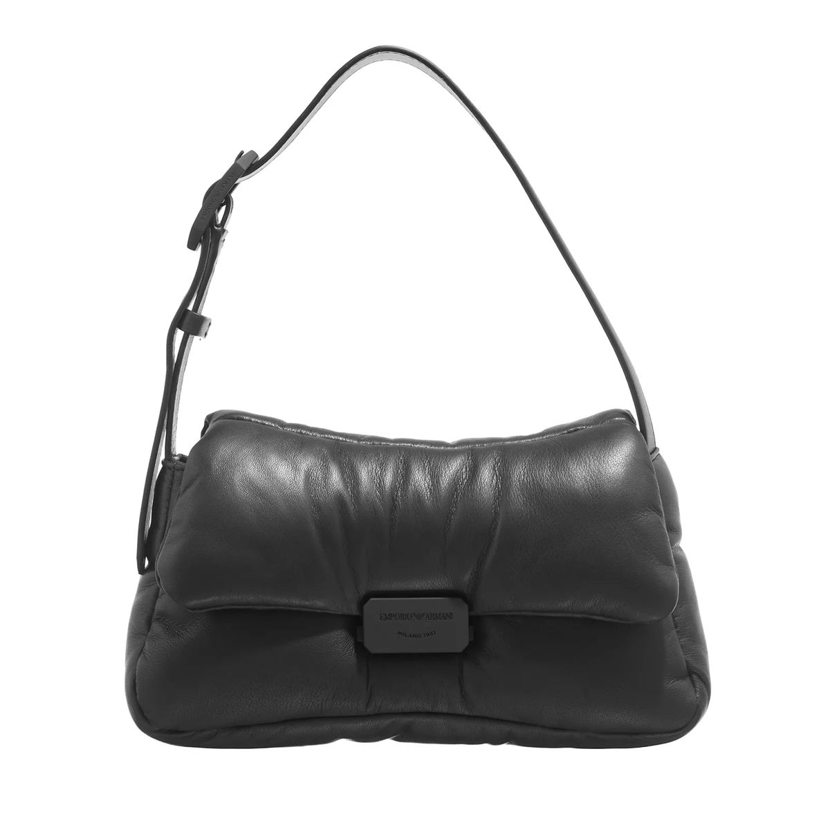 Gepolsterte Nappa Leder Schultertasche
