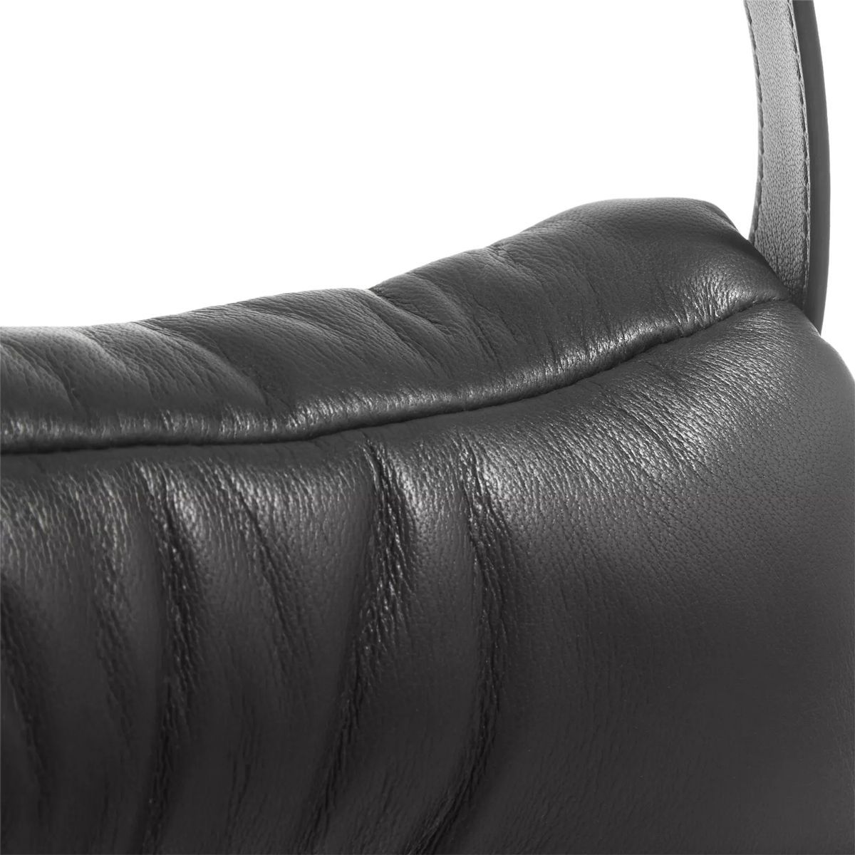 Gepolsterte Nappa Leder Schultertasche