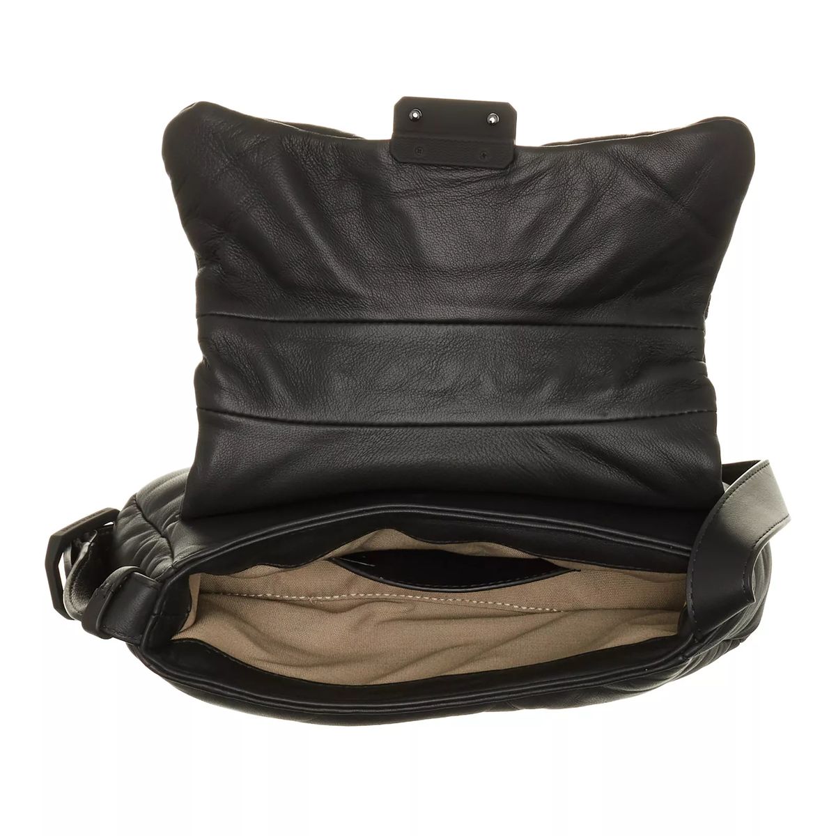 Gepolsterte Nappa Leder Schultertasche