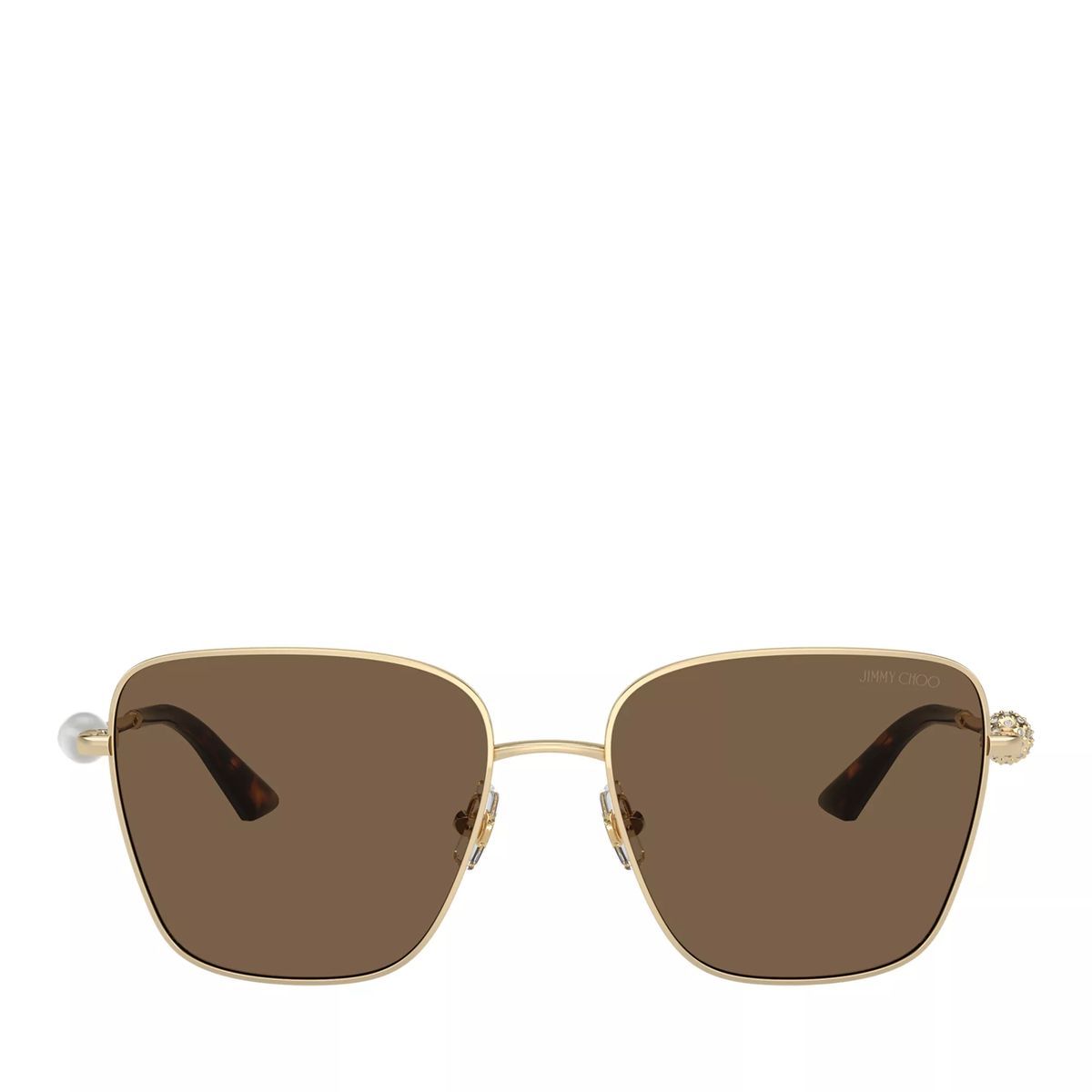 Quadratische Sonnenbrille mit Perlendetail