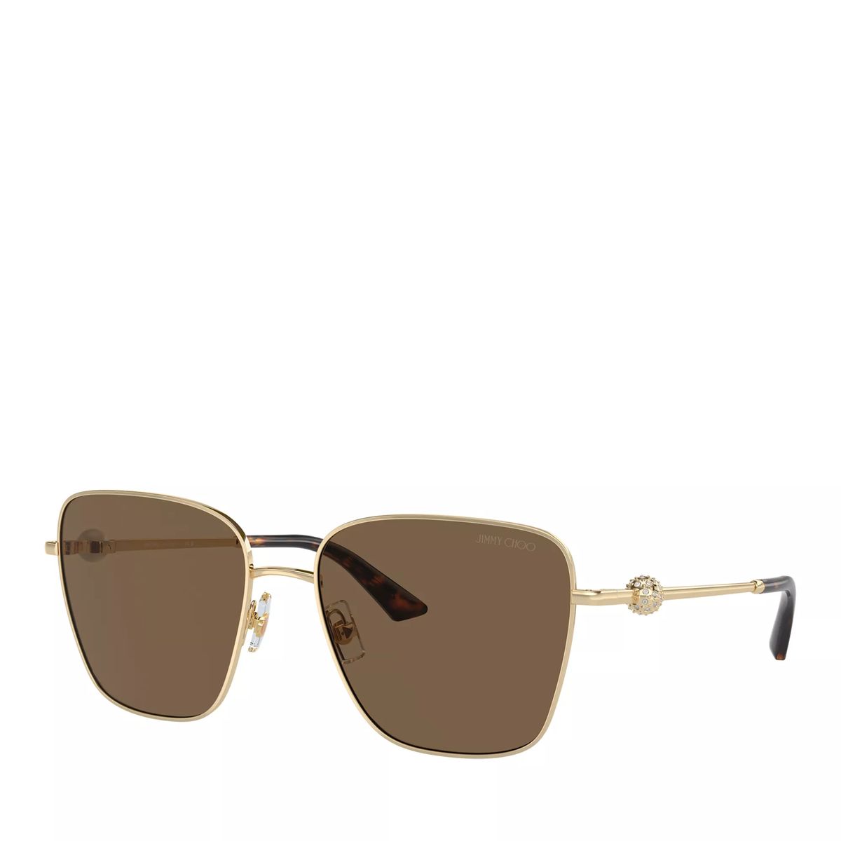 Quadratische Sonnenbrille mit Perlendetail