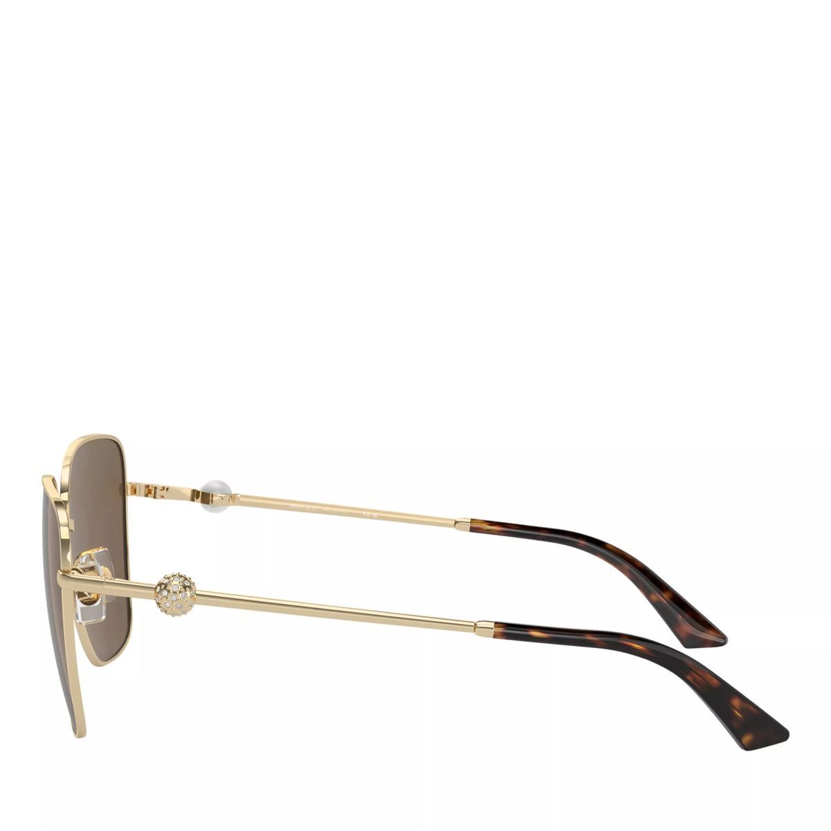 Quadratische Sonnenbrille mit Perlendetail