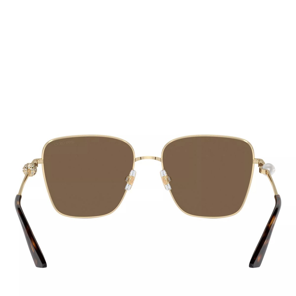 Quadratische Sonnenbrille mit Perlendetail
