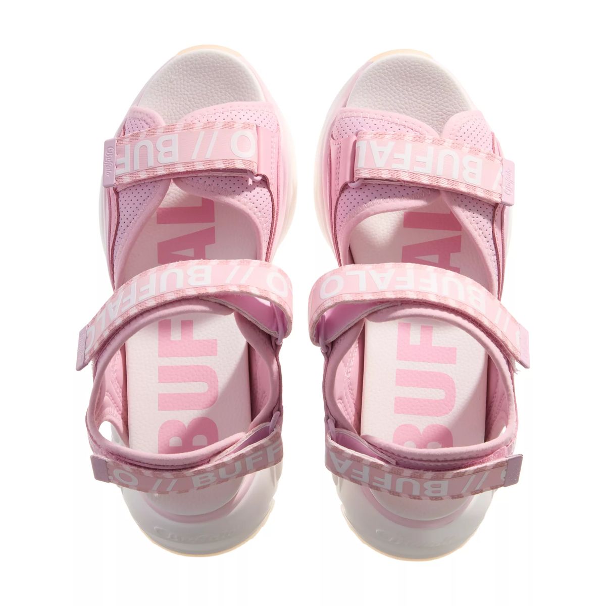 Klobiger Plateausandalen mit Logo-Riemen