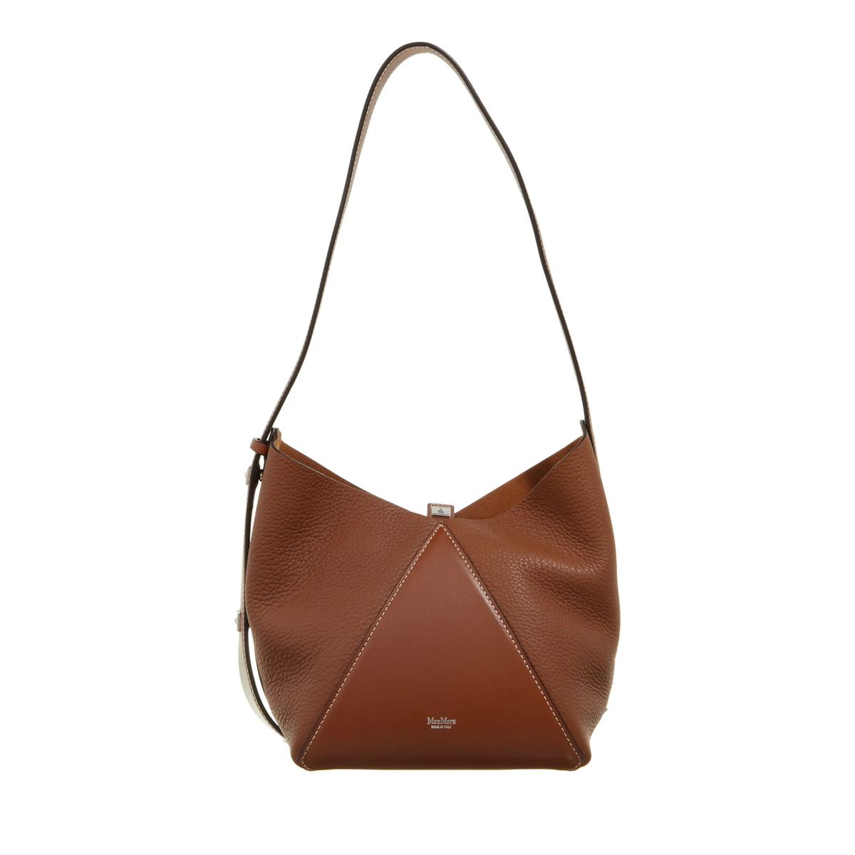 Strukturierte Panel-Leder-Beuteltasche