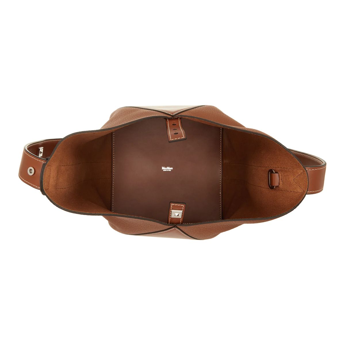 Strukturierte Panel-Leder-Beuteltasche