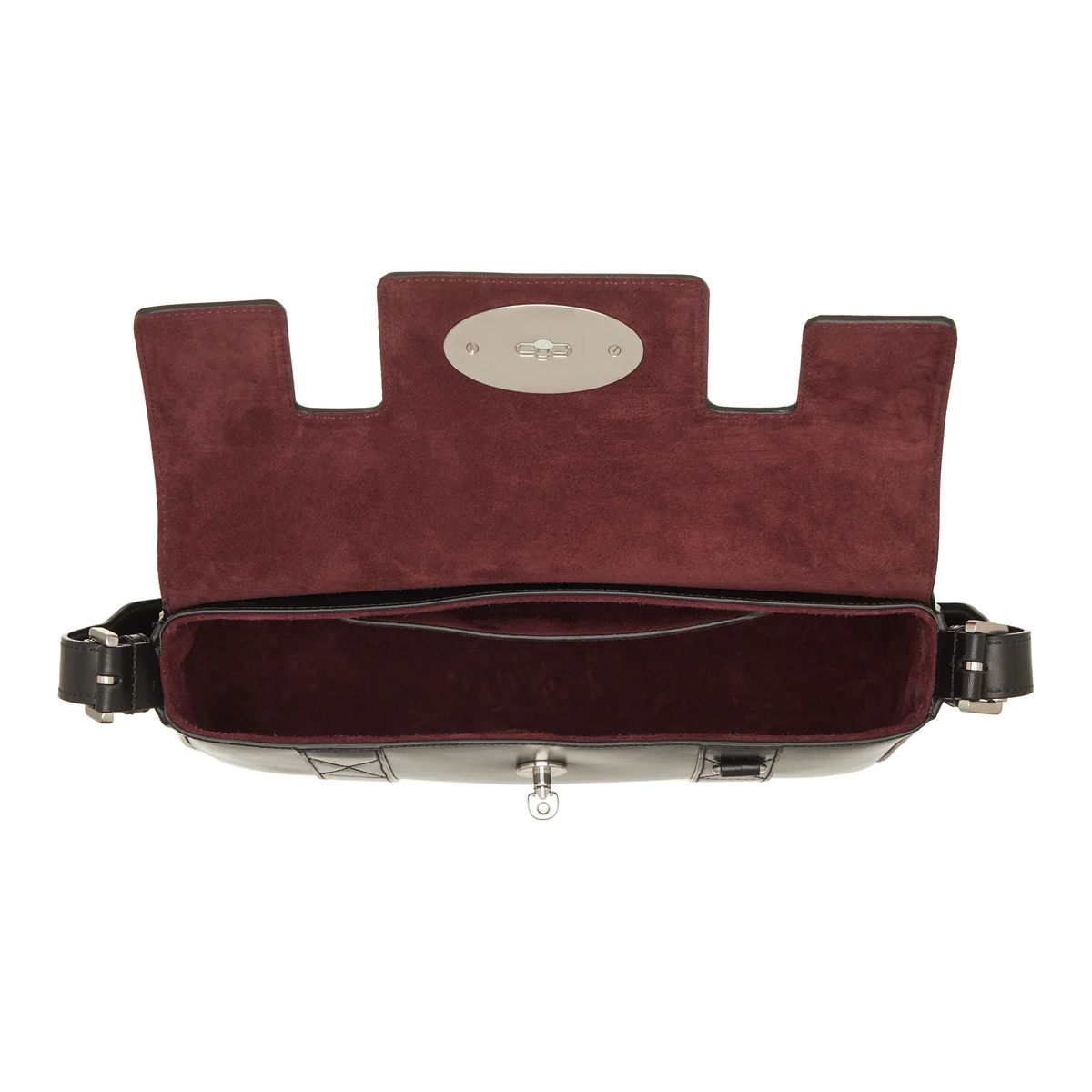 Bayswater Schwarze Leder Schultertasche