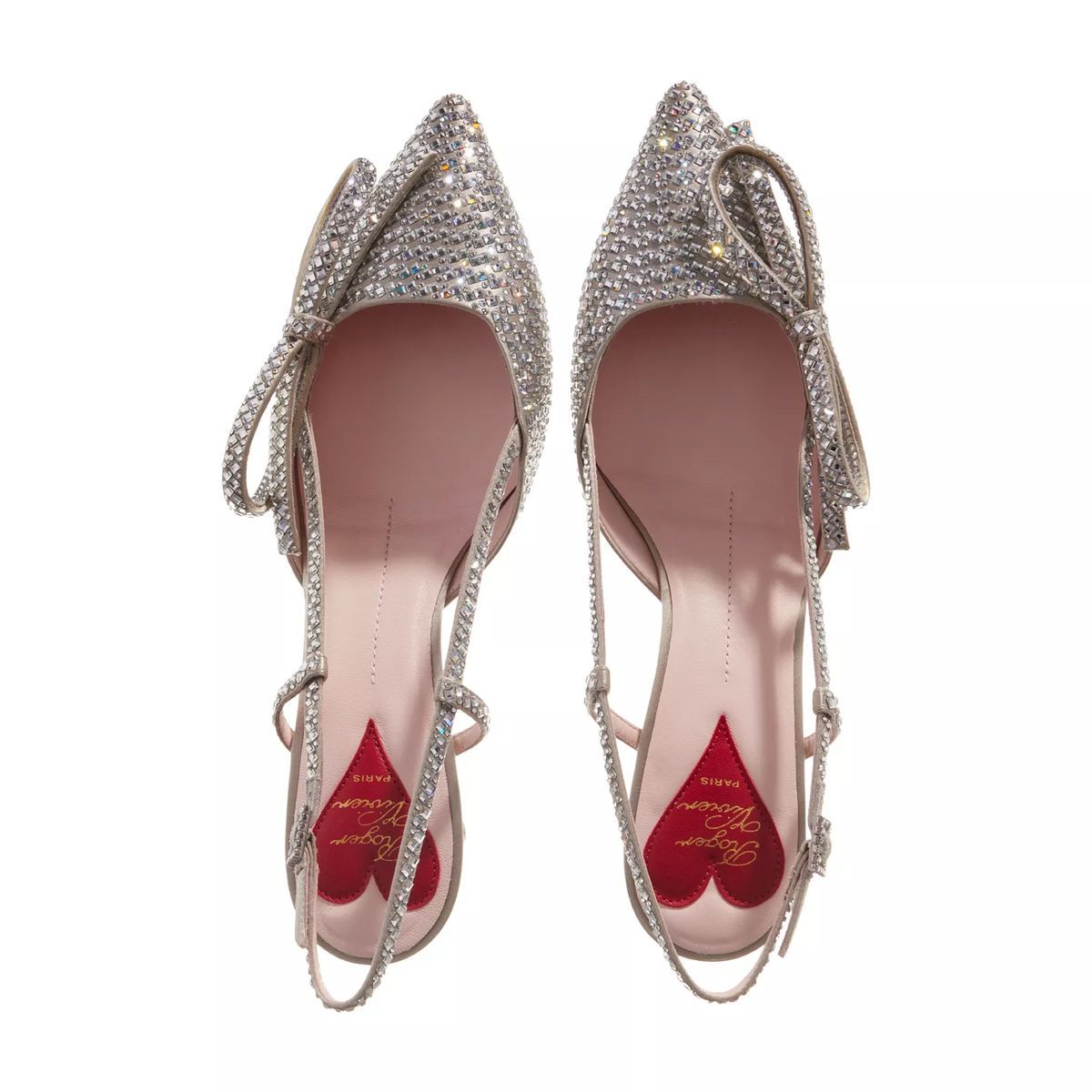 Kristallverzierter Slingback Kitten Heel
